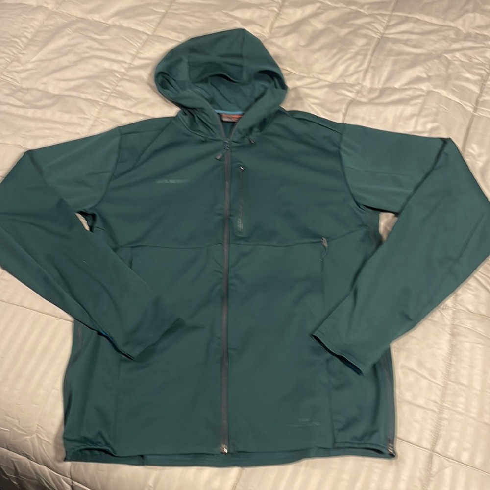 Sweet Dark Green Mammut Gore Windstopper Lightweight Athletic Jacket Size XL